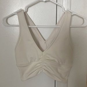 Ruched Alo Tank Top in Ivory Color